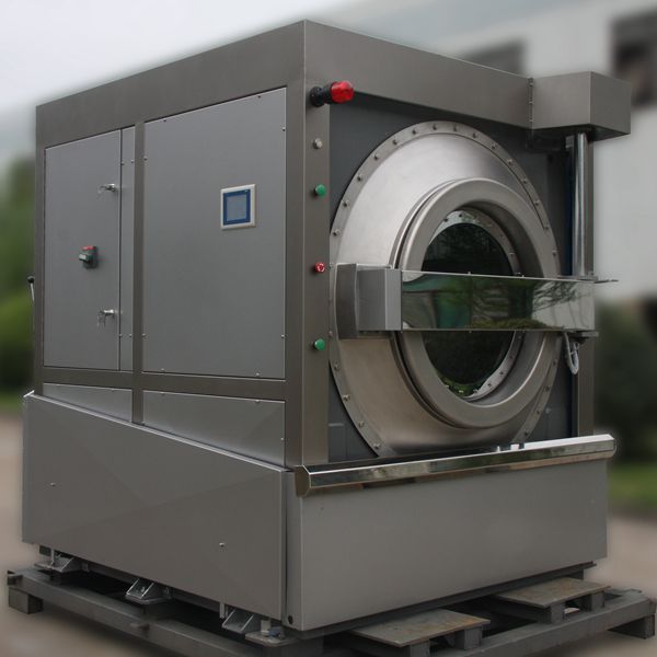 外筒門設有安全裝置，若運行中門被打開，機器立即停止運轉，確保機器、操作人員的安全